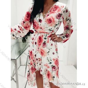 Summer dress long sleeve flowered women's (UNI S / L) ITALIAN FASHION IMK20152