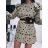 Summer dress long sleeve polka dot with ruffles women (UNI S / L) ITALIAN FASHION IMK20155