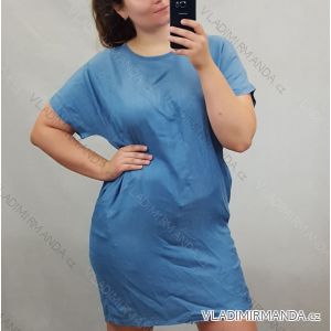 Women's denim summer short sleeve dress (uni l / 2xl) ITALIAN FASHION IM720149