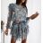 Summer long sleeve floral dress with ruffles women (UNI S / L) ITALIAN FASHION IMK20154