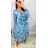 Summer long sleeve floral dress with ruffles women (UNI S / L) ITALIAN FASHION IMK20154