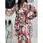 Summer long sleeve flowered women's dress (UNI S / L) ITALIAN FASHION IMK20150