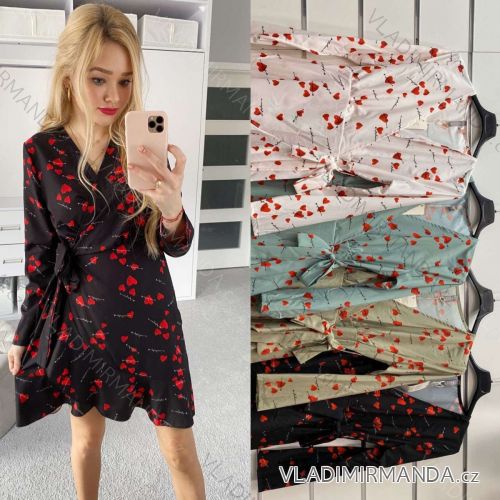 Summer long sleeve flowered women's dress (UNI S / L) ITALIAN FASHION IMK20150