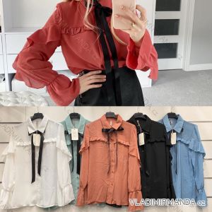 Blouse long sleeve with ruffles women (UNI S / L) ITALIAN FASHION IMK20159