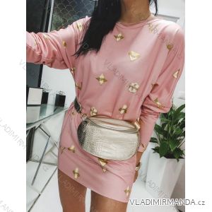 Summer long sleeve flowered women's dress (UNI S / L) ITALIAN FASHION IMK20150