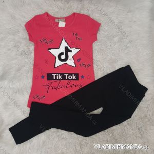 Summer T-shirt and leggings set 3/4 short children's girls girls (4-12 years) SAD SAD20CH6106