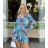 Summer long sleeve floral dress with ruffles women (UNI S / L) ITALIAN FASHION IMK20154