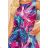 296-3 VICTORIA Trapezoidal dress with blue and pink flowers