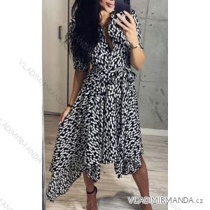 Summer long sleeve flowered women's dress (UNI S / L) ITALIAN FASHION IMK20150