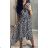 Summer long sleeve flowered women's dress (UNI S / L) ITALIAN FASHION IMK20150