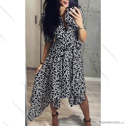 Summer long sleeve flowered women's dress (UNI S / L) ITALIAN FASHION IMK20150