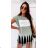 T-shirt short sleeve with fringes women (UNI S / M) ITALIAN FASHION IM920173