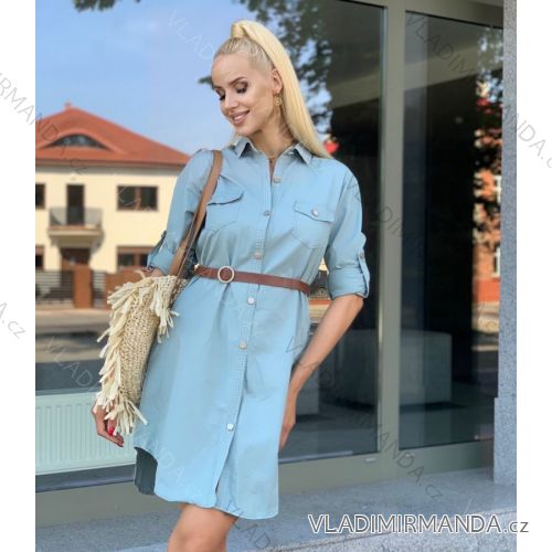 Summer long sleeve flowered women's dress (UNI S / L) ITALIAN FASHION IMK20150