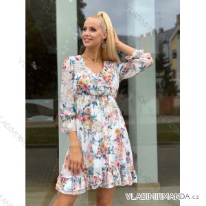 Summer long sleeve flowered women's dress (UNI S / L) ITALIAN FASHION IMK20150