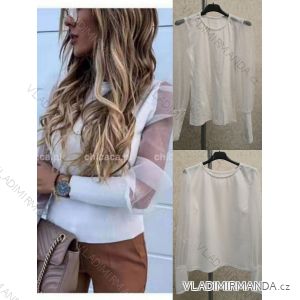 Blouse long sleeve with ruffles women (UNI S / L) ITALIAN FASHION IMK20159