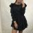 Dress with vertical flounces - dark powder pink