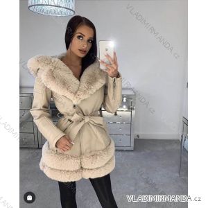 Jacket winter jacket with hood and fur women oversized (46-54) POLISH FASHION BLI19YP-18057-12