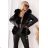 Jacket winter jacket with hood and fur women oversized (46-54) POLISH FASHION BLI19YP-18057-12