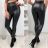 Leggings pants leatherette with zip (xs-m) Italian Fashion LML20003 JWA2033150