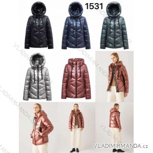 Jacket winter jacket with hood and fur women oversized (46-54) POLISH FASHION BLI19YP-18057-12