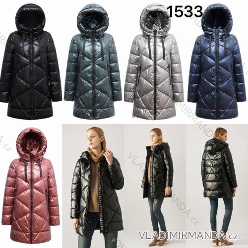 Jacket winter jacket with hood and fur women oversized (46-54) POLISH FASHION BLI19YP-18057-12