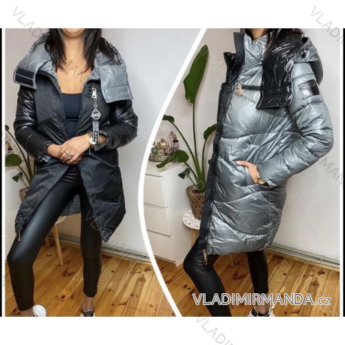 Jacket winter jacket with hood and fur women oversized (46-54) POLISH FASHION BLI19YP-18057-12