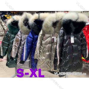 Jacket winter jacket with hood and fur women oversized (46-54) POLISH FASHION BLI19YP-18057-12