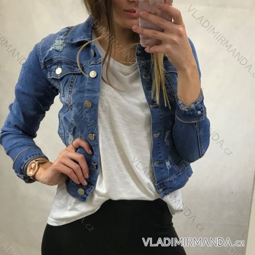 Bunda riflová denim krátká dámská (vel. xs-xl) MISS JR MAM20Y003