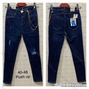 Jeans pants leatherette with zip (40-48) JEANS JWA20005