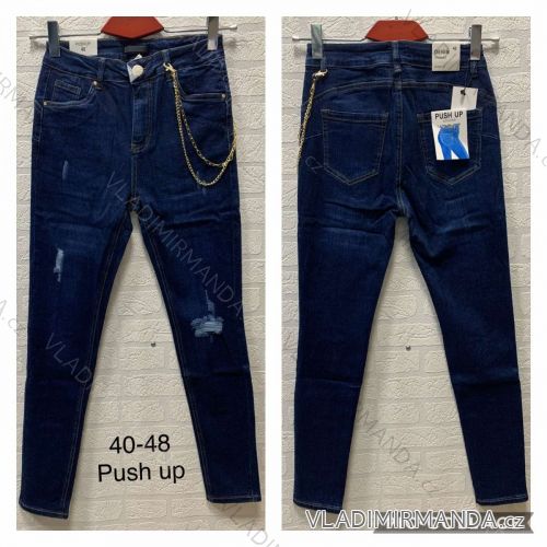 Jeans pants leatherette with zip (40-48) JEANS JWA20005