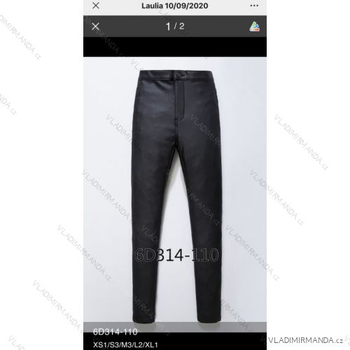 Leggings pants leatherette with zip (XS-XL) LAULIA JWA20007