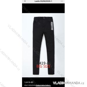 Jeans pants leatherette with zip (40-48) LAULIA JWA20077