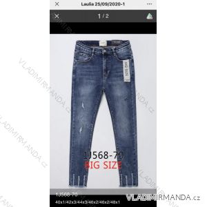 Jeans pants leatherette with zip (40-48) LAULIA JWA20078