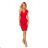 316-1 Lace dress with neckline - red