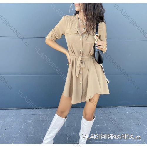 Summer long sleeve flowered women's dress (UNI S / L) ITALIAN FASHION IMK20150