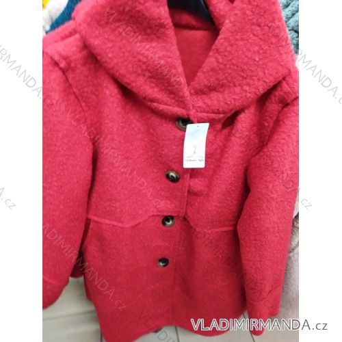 Women's long sleeve coat fleece with hood (uni sl) ITALIAN FASHION IM419888