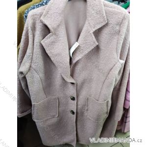 Women's long sleeve coat fleece with hood (uni sl) ITALIAN FASHION IM419888