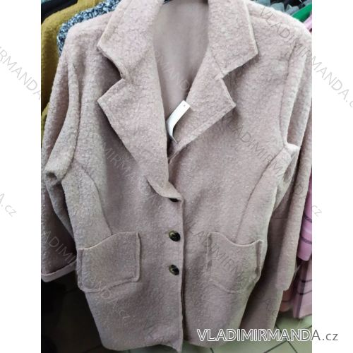 Women's long sleeve coat fleece with hood (uni sl) ITALIAN FASHION IM419888