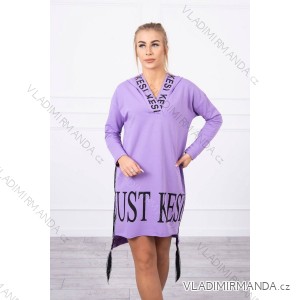 Violet print dress with hood