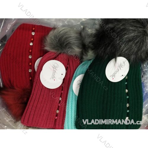 Women's warm winter fleece hat (ONE SIZE) WROBI POLAND PV919036