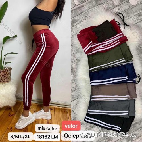 Women's long velvet sweatpants (S-XL) TURKISH FASHION TMWL20633