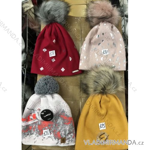 Women's warm winter fleece hat (ONE SIZE) WROBI POLAND PV919036