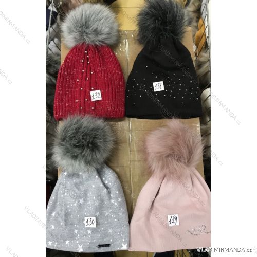 Women's warm winter fleece hat (ONE SIZE) WROBI POLAND PV919036