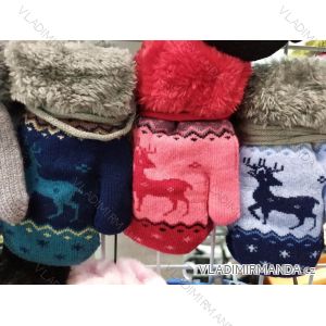 Mittens with fur children's girl and boys (3-8 years) MILAOLI POL219TE9