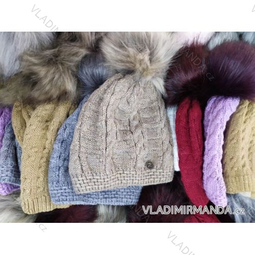 Women's warm winter fleece hat (ONE SIZE) WROBI POLAND PV919036