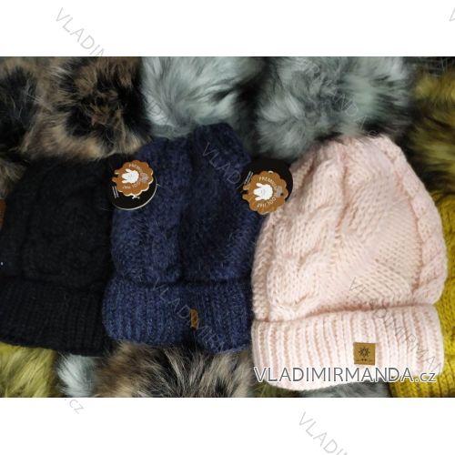 Women's warm winter fleece hat (ONE SIZE) WROBI POLAND PV919036