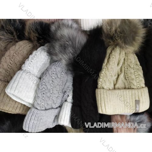 Women's warm winter fleece hat (ONE SIZE) WROBI POLAND PV919036