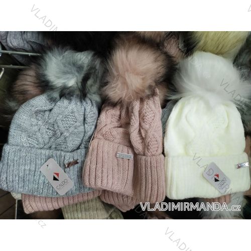 Women's warm winter fleece hat (ONE SIZE) WROBI POLAND PV919036