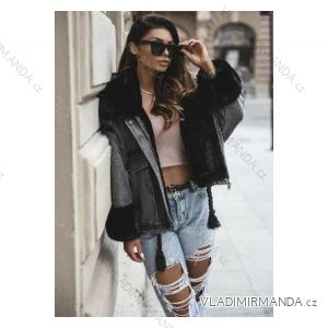 Jacket winter jacket with hood and fur women oversized (46-54) POLISH FASHION BLI19YP-18057-12