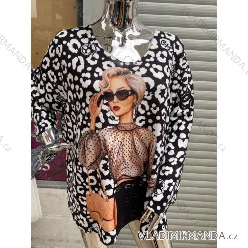 Blouse long sleeve with ruffles women (UNI S / L) ITALIAN FASHION IMK20159